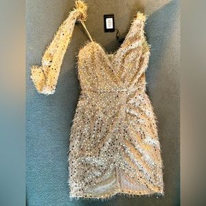 Sequin gold dress